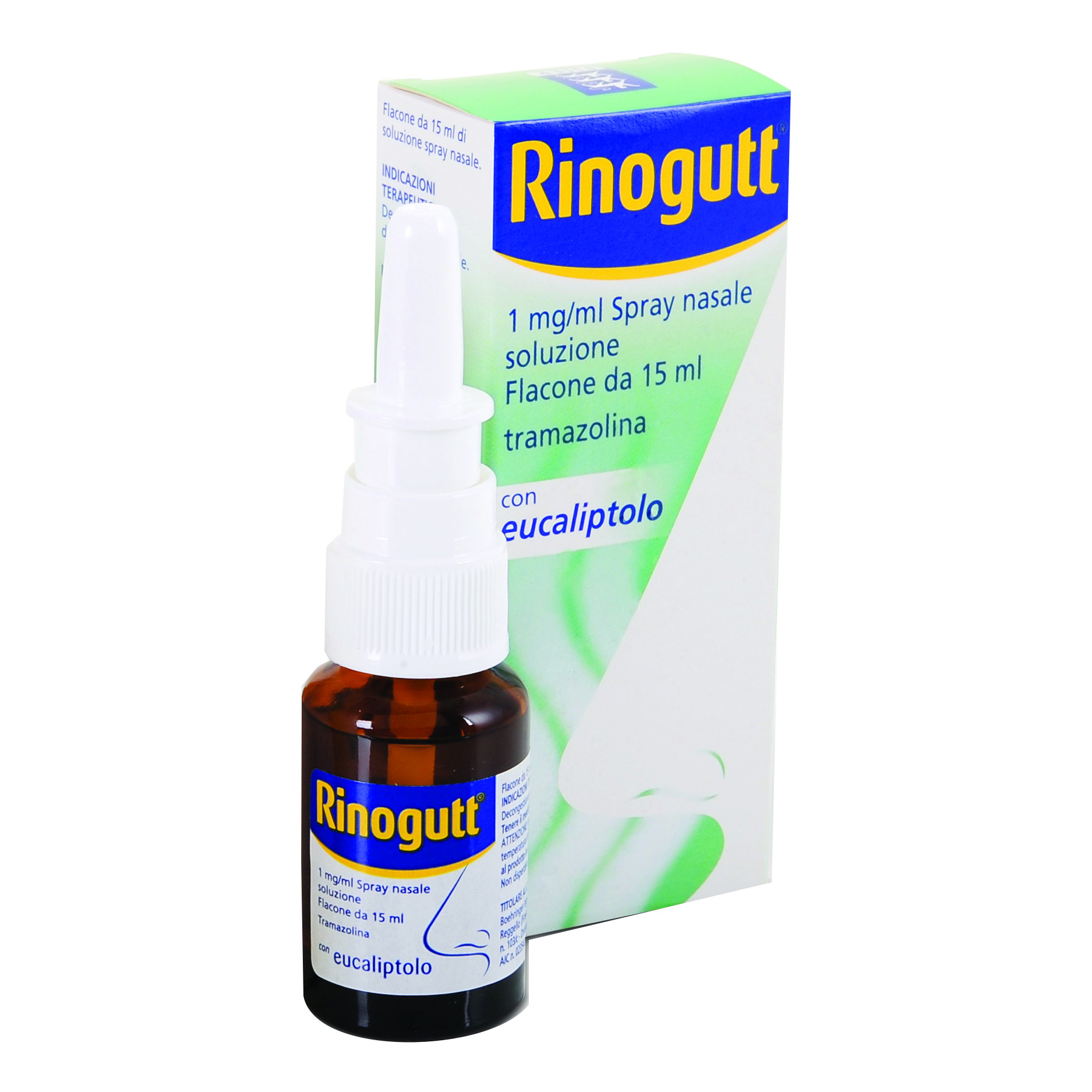 Rinogutt 1 mg/ml spray nasale, soluzione con eucaliptolo &ndash; flacone da 10 ml