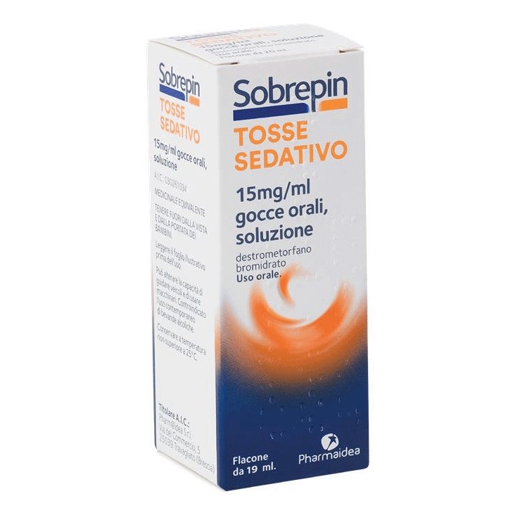 Sobrepin tosse sedativo 15 mg/ml gocce orali soluzione destrometorfano bromidrato