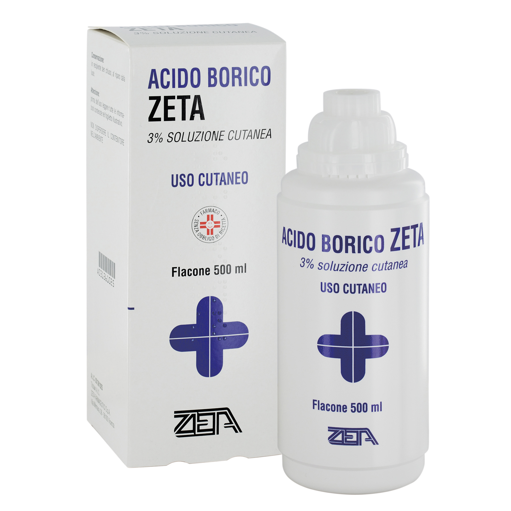 Acido borico zeta 3% soluzione cutanea