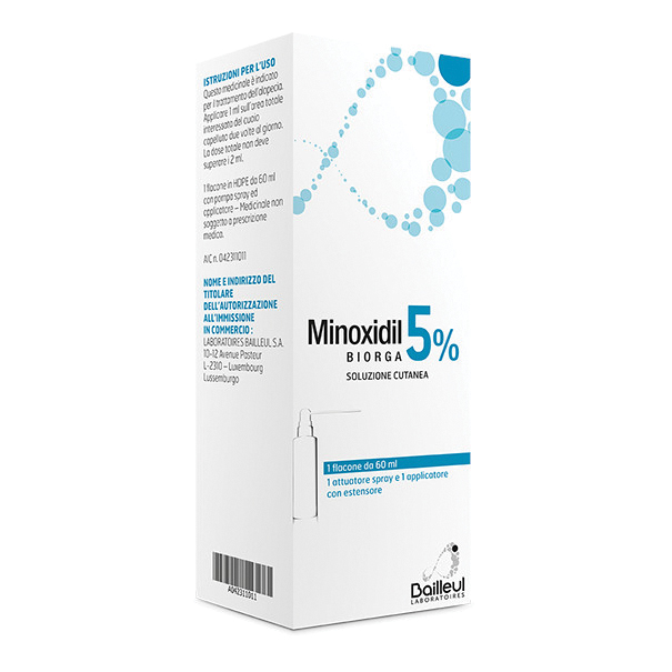 Minoxidil biorga 5% soluzione cutanea