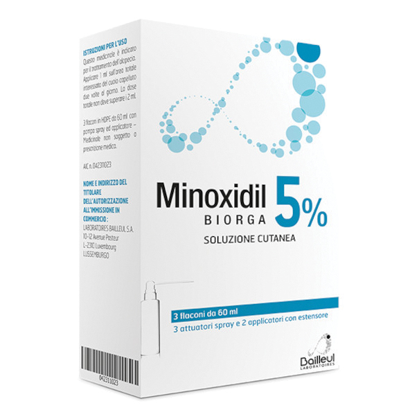Minoxidil biorga 5% soluzione cutanea