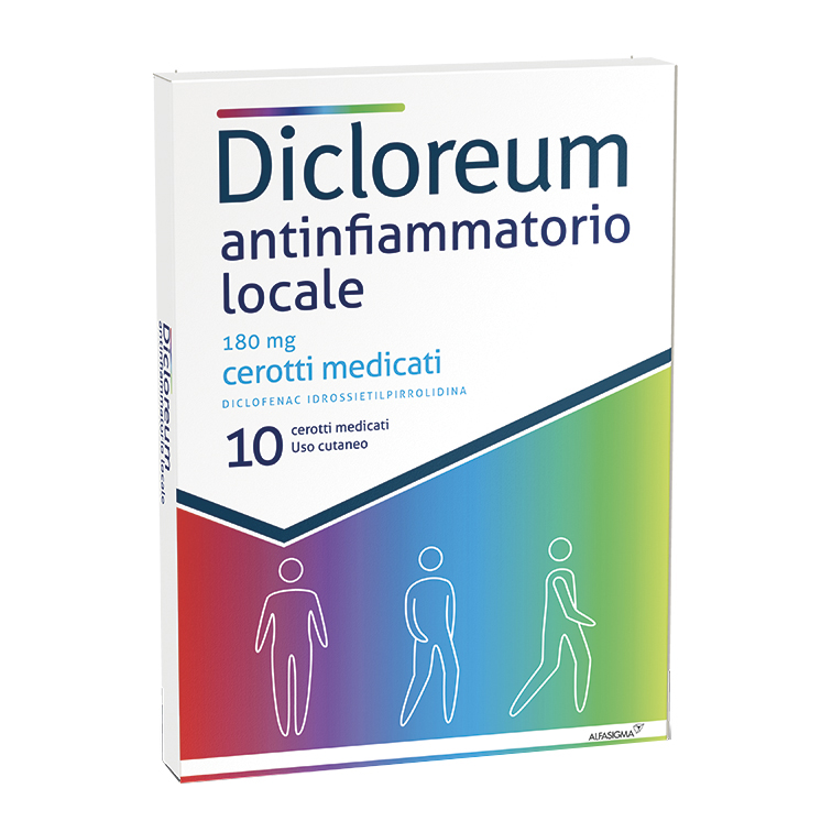 Dicloreum antinfiammatorio locale 180 mg cerotti medicati