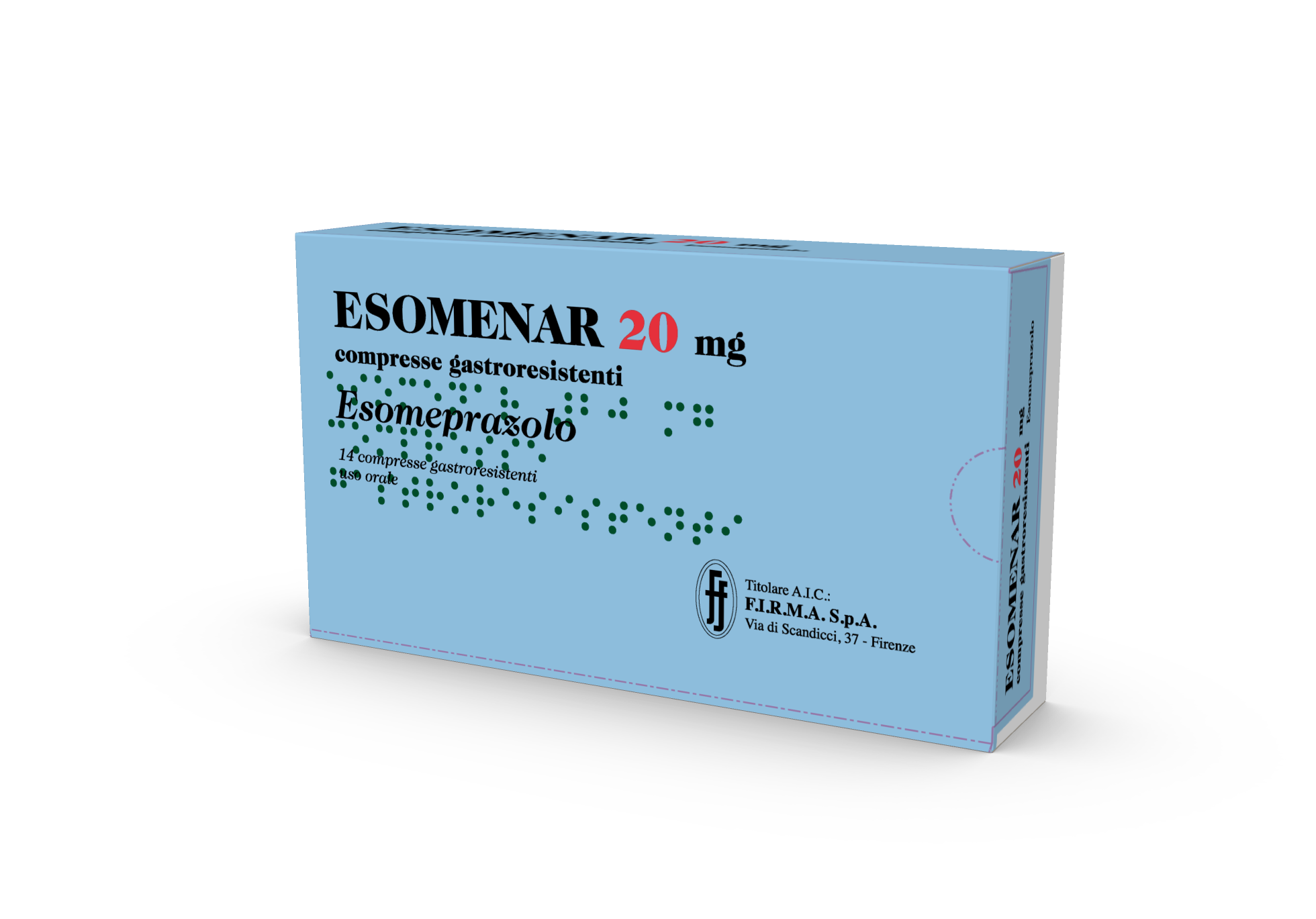 Esomenar 20 mg compresse gastroresistenti esomeprazolo