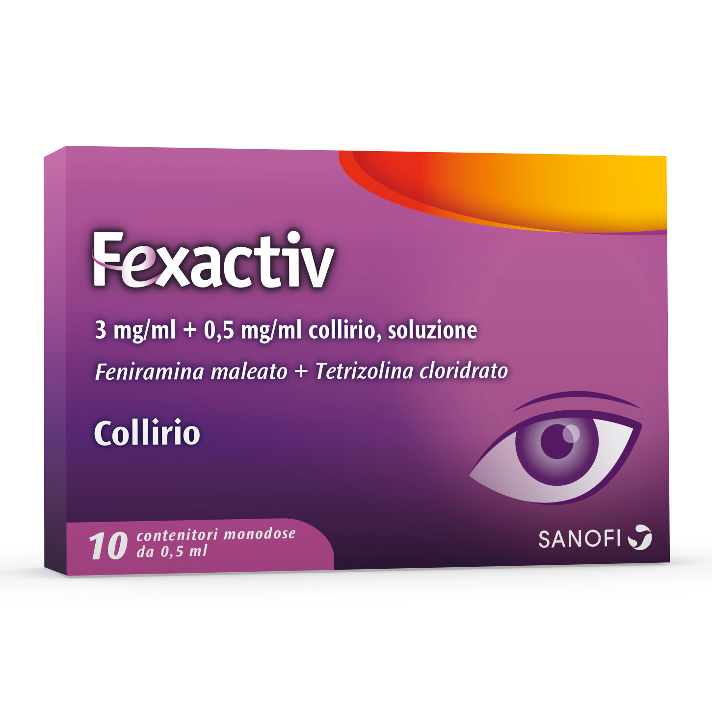 Fexactiv 3 mg/ml + 0,5 mg/ml collirio, soluzione