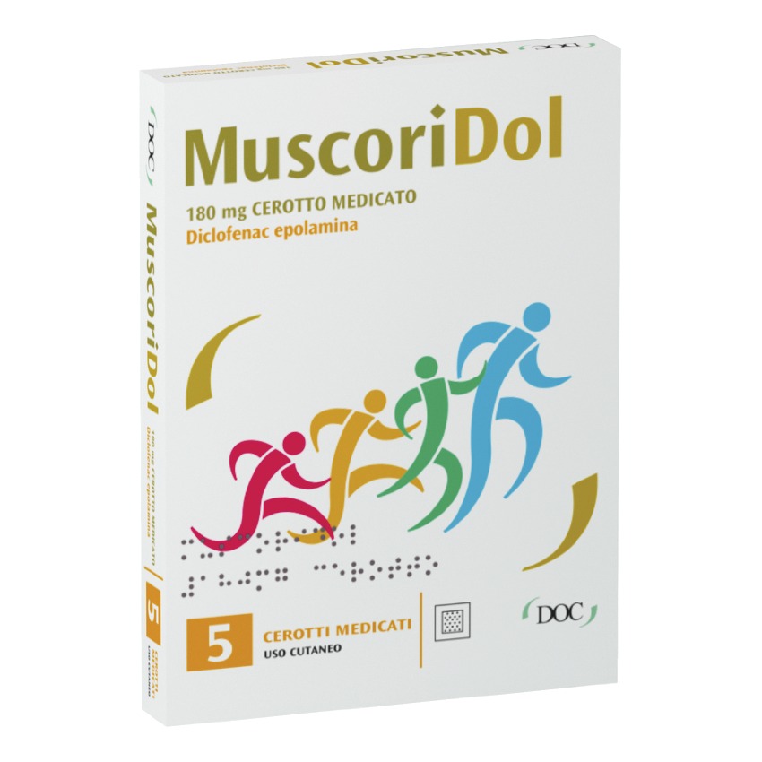 Muscoridol 180 mg cerotto medicato diclofenac epolamina