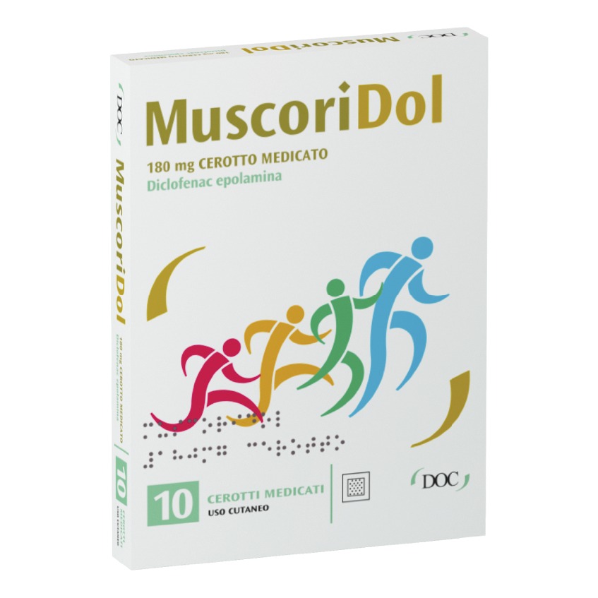 Muscoridol 180 mg cerotto medicato diclofenac epolamina