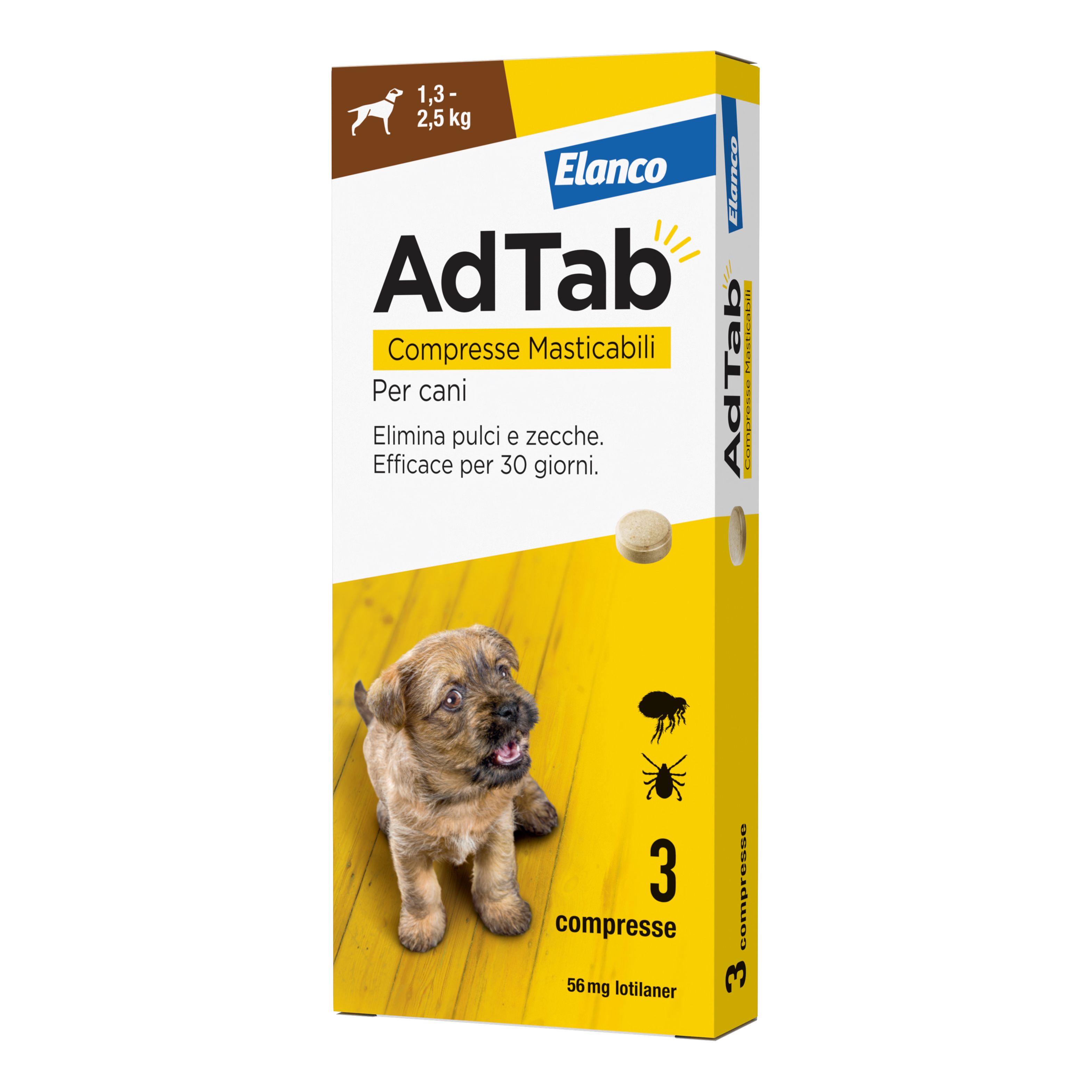Adtab*3cpr 56mg cani 1,3-2,5kg