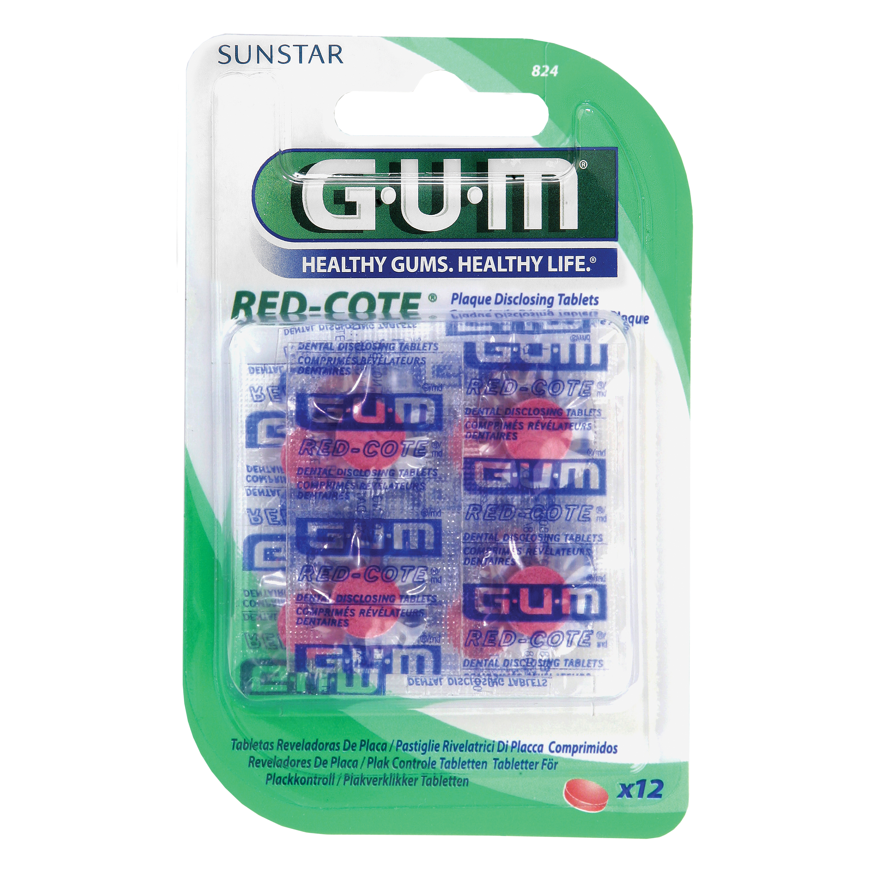 Gum red-cote riv placca 12 pastiglie