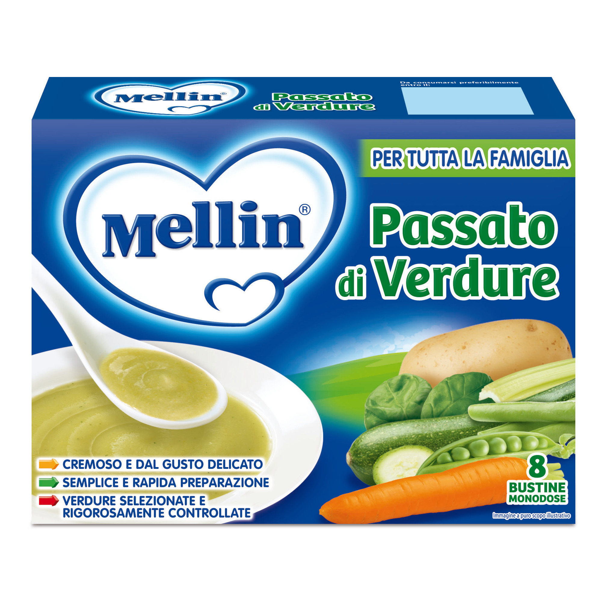 Mellin passato verdure 8 bustine 8 g