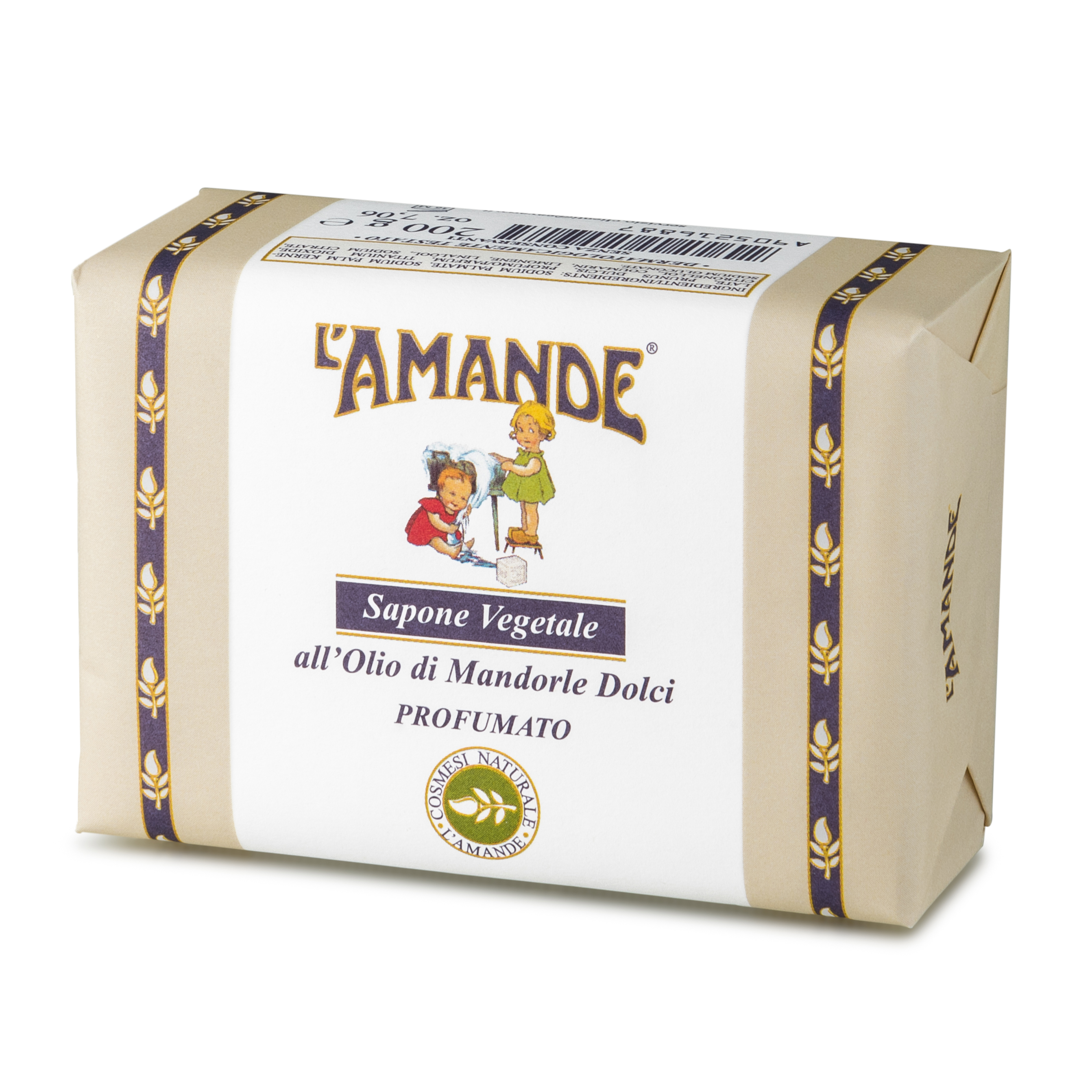 L'amande marseille sapone vegetale olio mandorle dolci 200 g