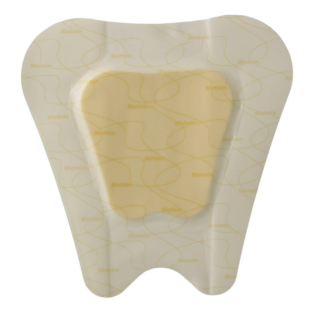 Medicazione biatain in schiuma di poliuretano con idrocolloide e bordo adesivo per sacro 17x17 cm 5 pezzi