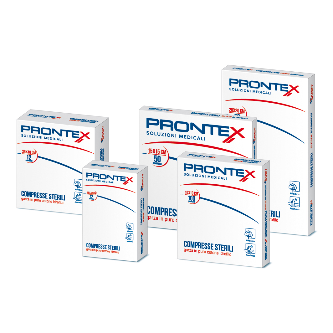 Prontex garza compressa 12/8 36x40cm 12 pezzi