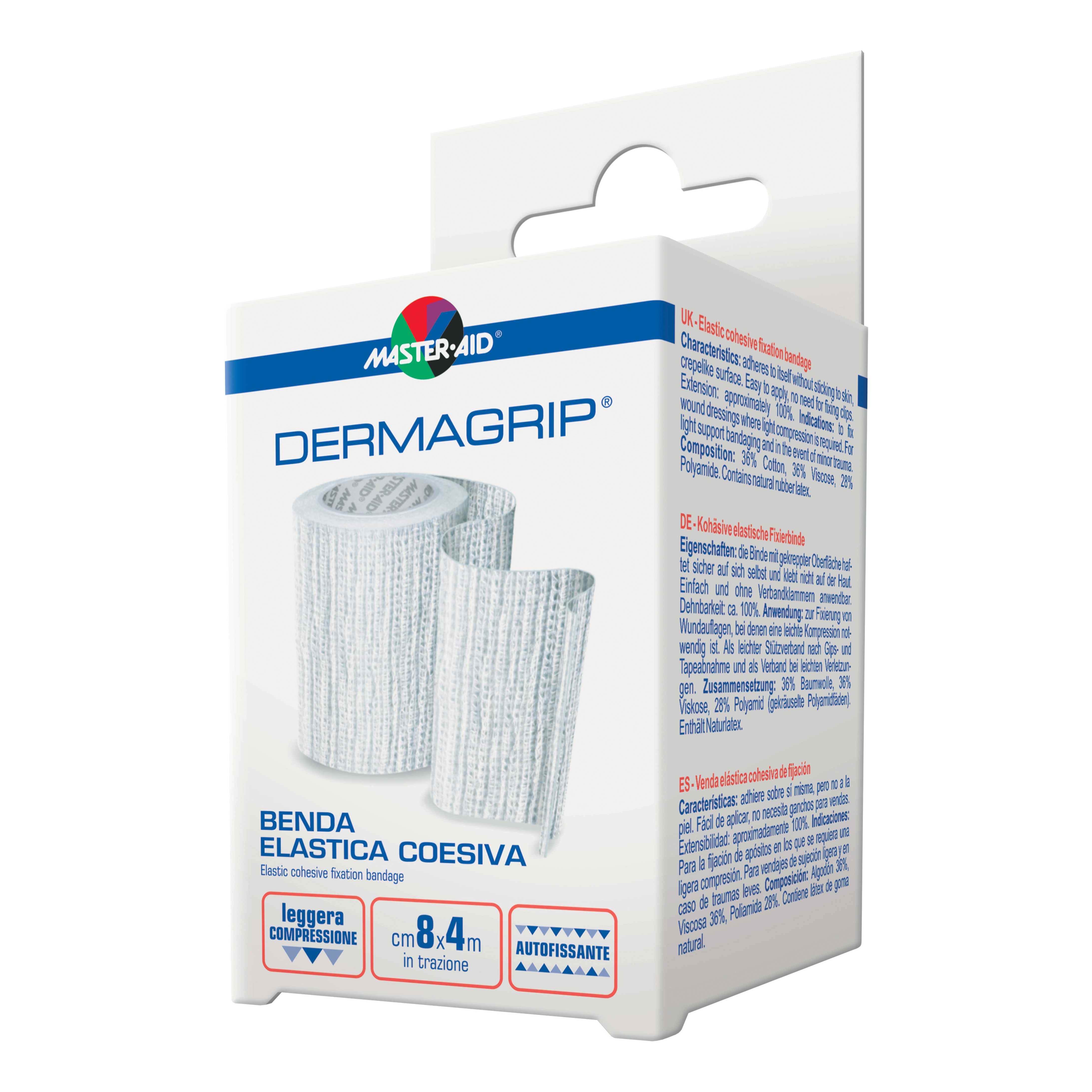 Benda elastica master-aid dermagrip 8x4