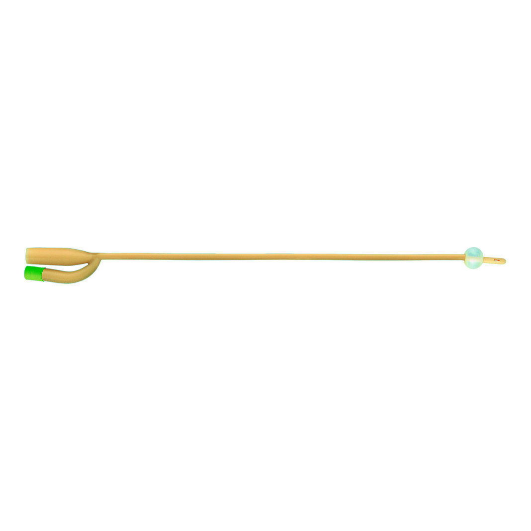 Catetere foley in lattice siliconato punta nelaton a 2 vie con palloncino 5-15ml diametro ch22 7,33mm lunghezza 40cm