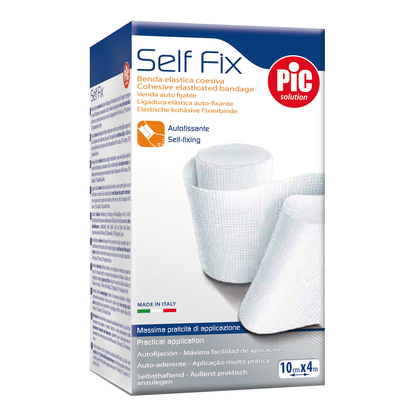 Benda elastica autoadesiva pic self fix 6 cm x 20 m fustella