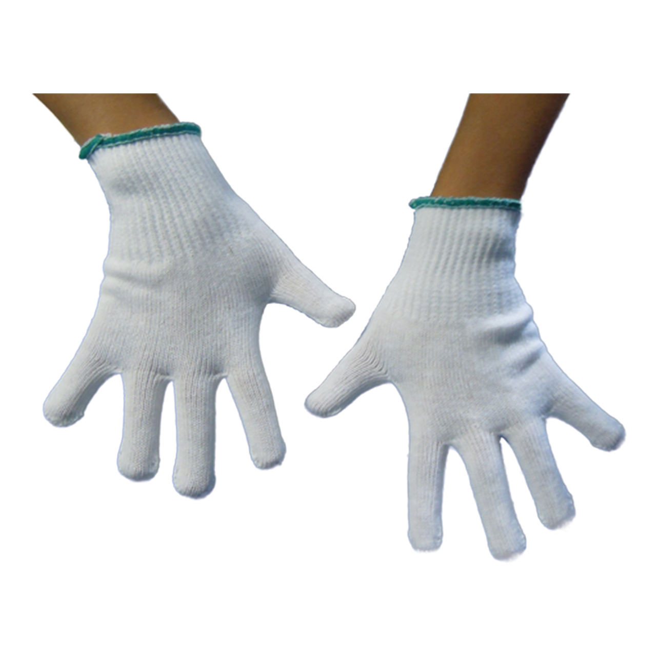 Jah 585 - Guanti In Cotone 100% Bianchi, Taglia 10, Confezione Da 12 Paia - Traspiranti, Certificati Oeko-Tex, Rinforzo Palmo