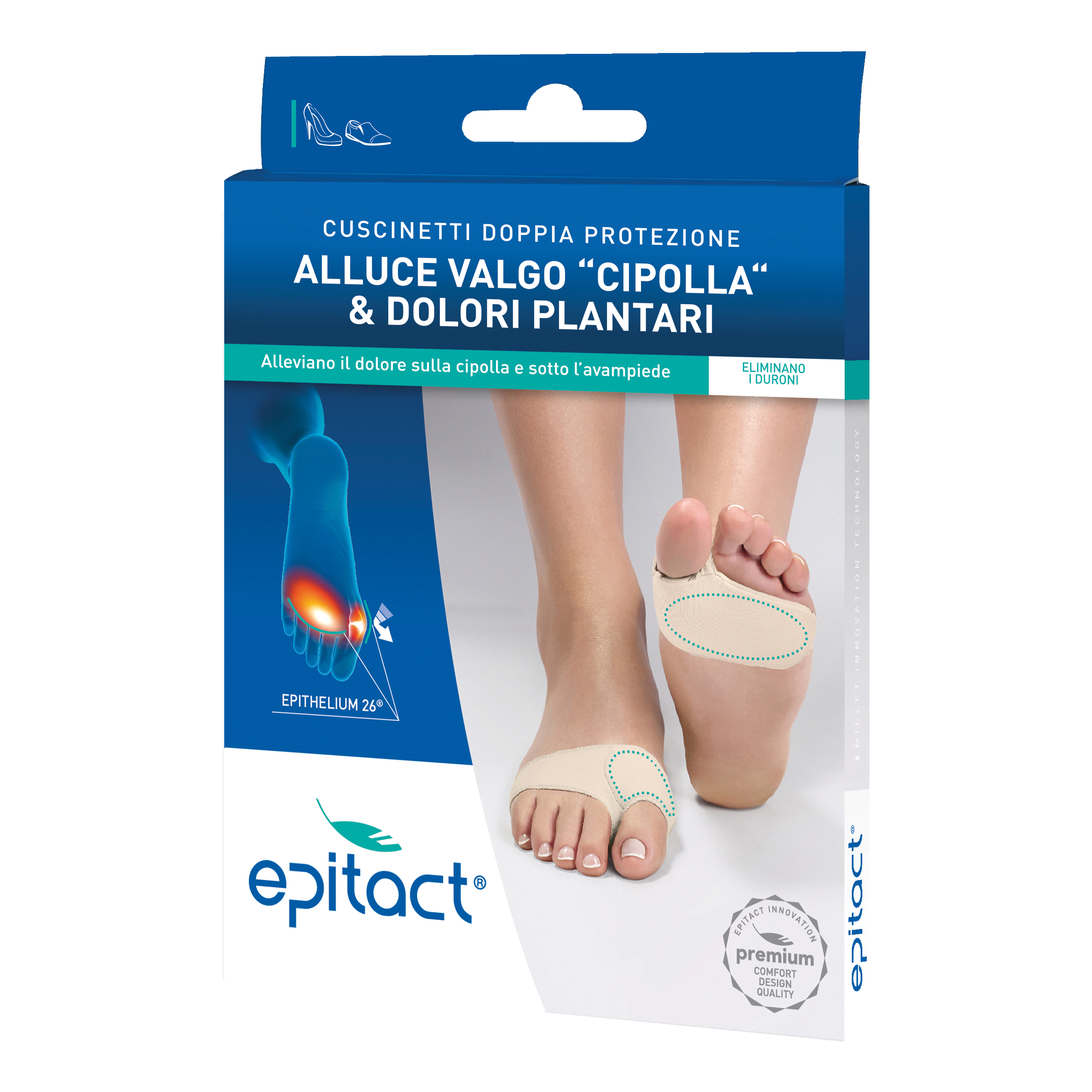 Cuscinetto protettivo in silicone ad uso podologico epithelium 26 taglia small 1 paio articolo cd2611it epitact