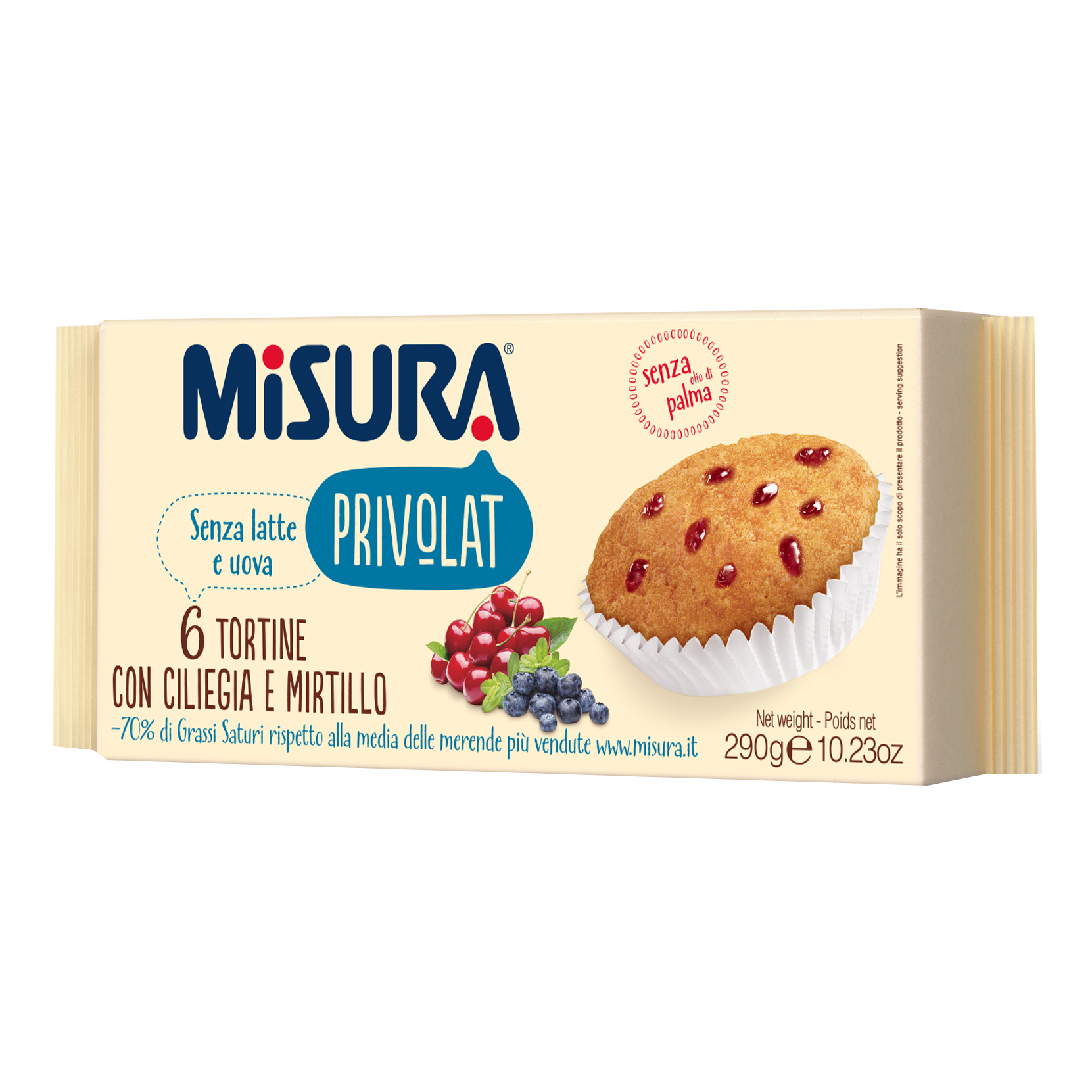 Misura tortine privolat ciliegia 290 g