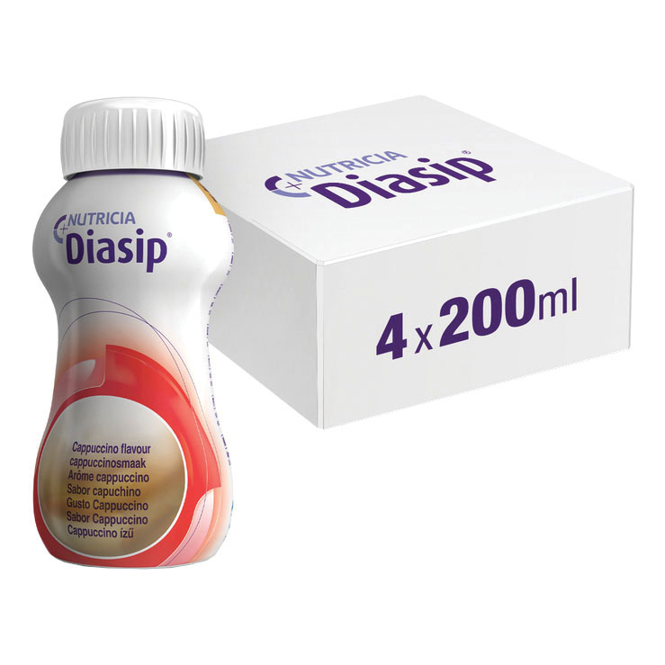 Diasip cappuccino 200 ml 4 pezzi