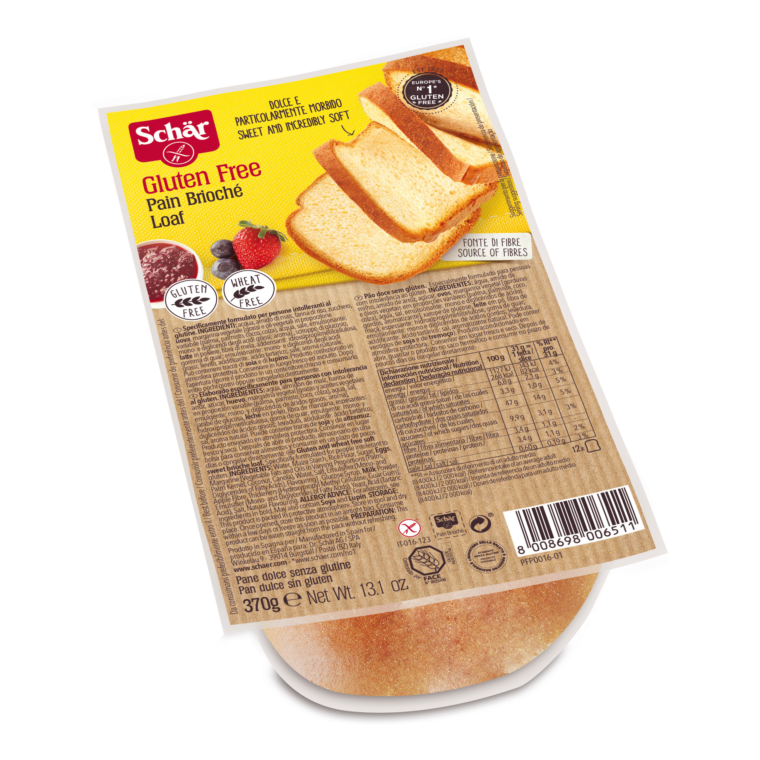 Schar pan brioche senza glutine 370g*