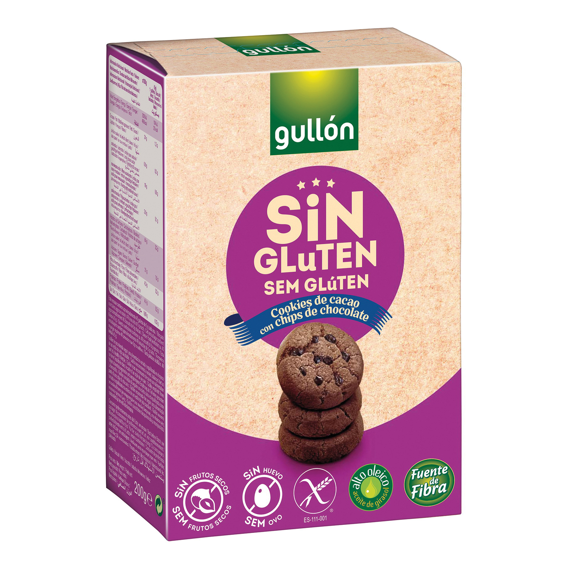 Gullon biscotti con gocce di cioccolato 200 g