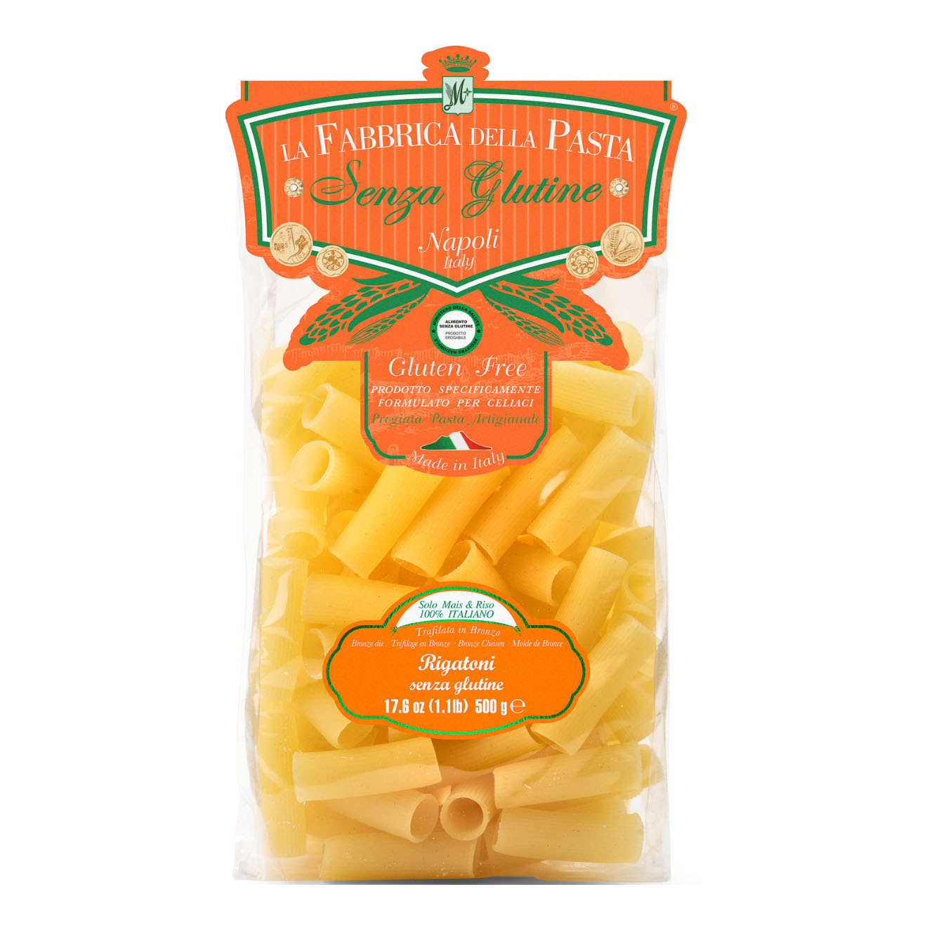 Rigatoni pasta senza glutine 500 g