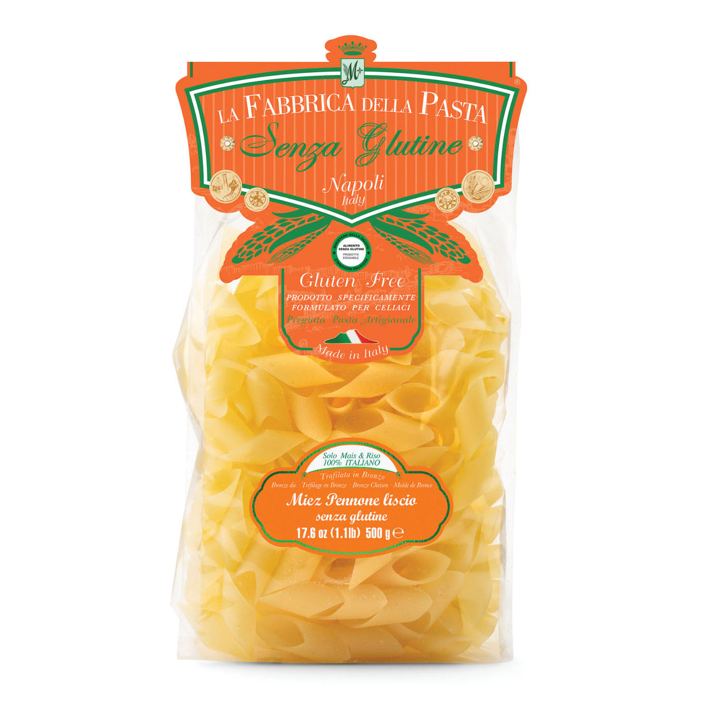 Miez pennone pasta senza glutine 500 g