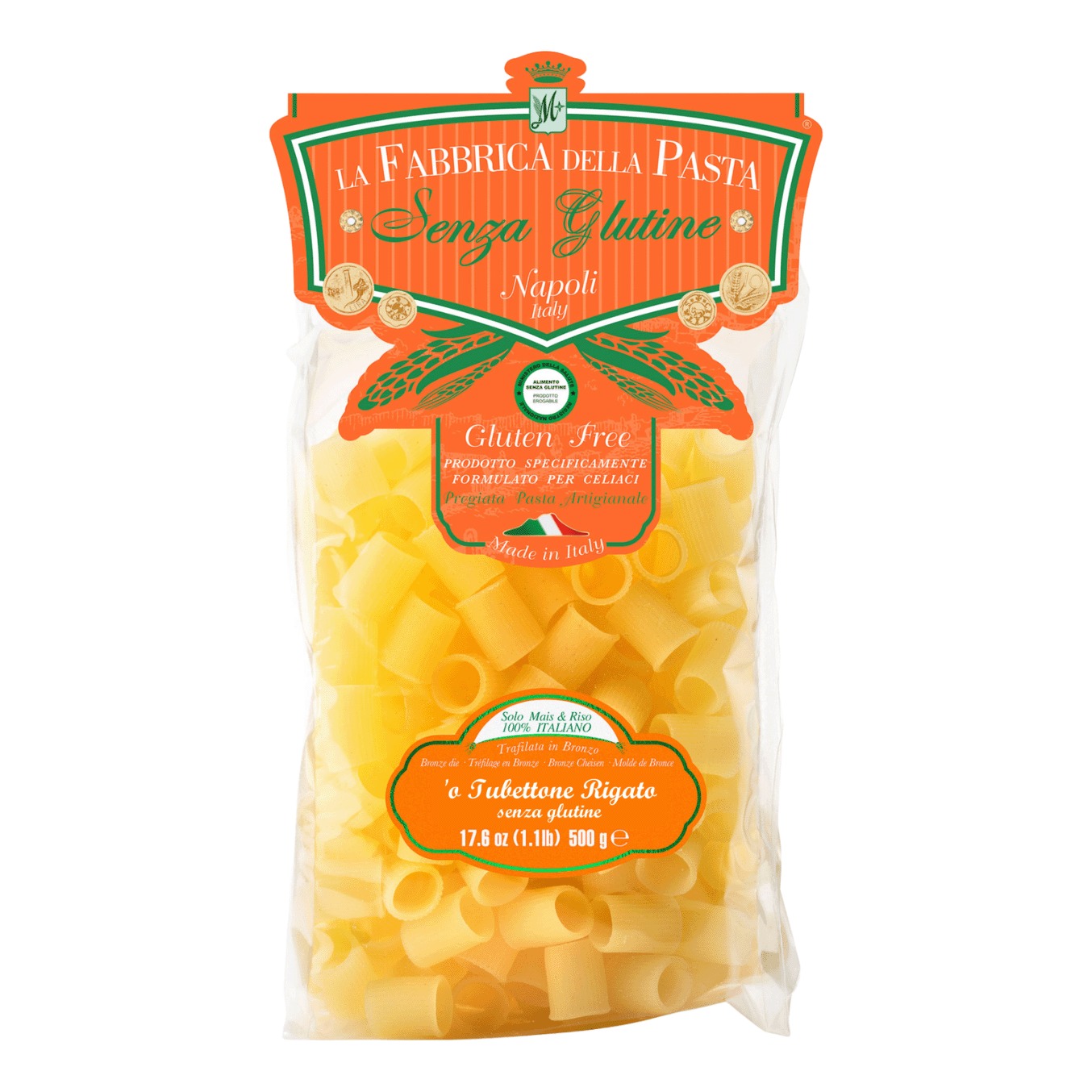 Tubettone rigato pasta senza glutine 500 g