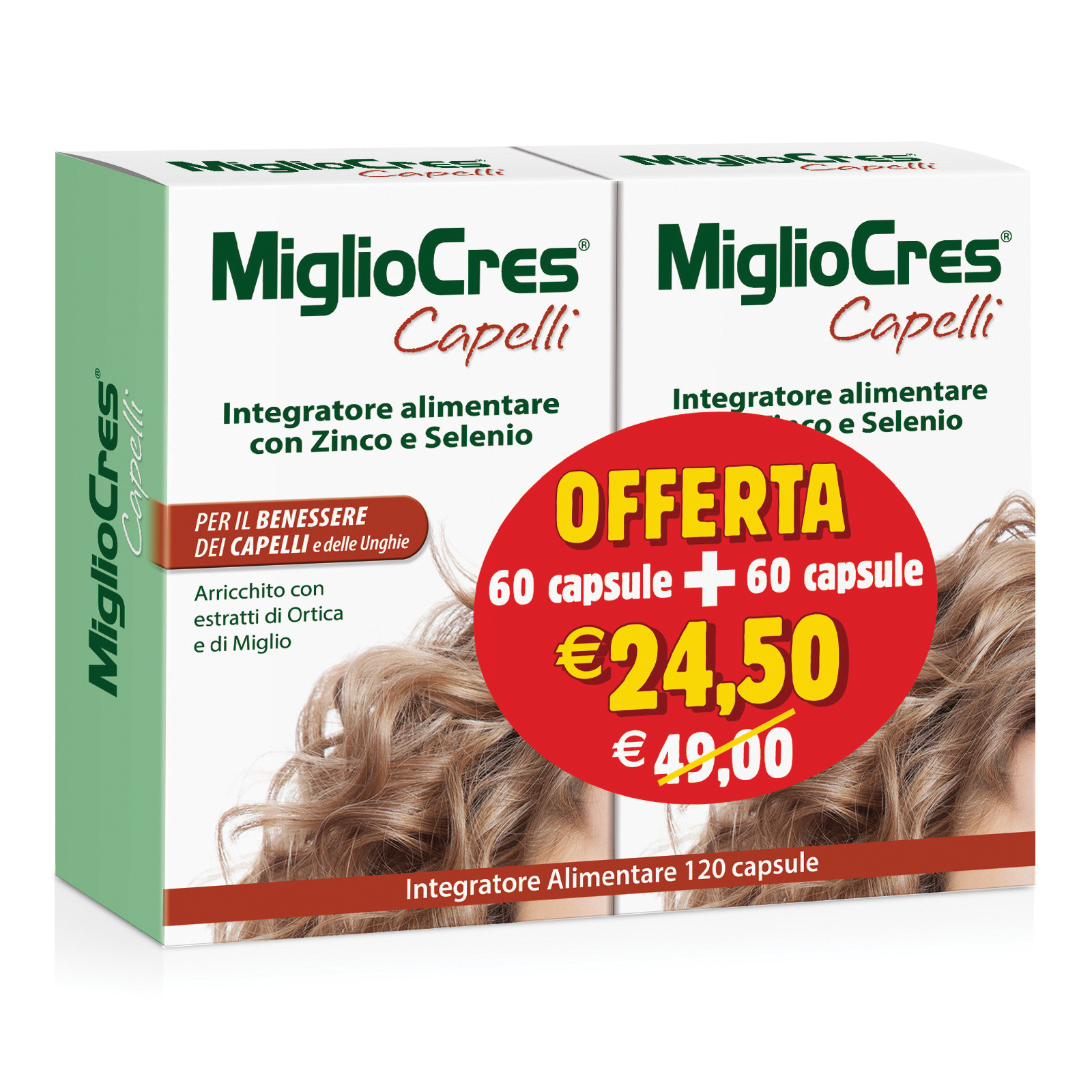 Migliocres 60+60 capsule 60 g promozione