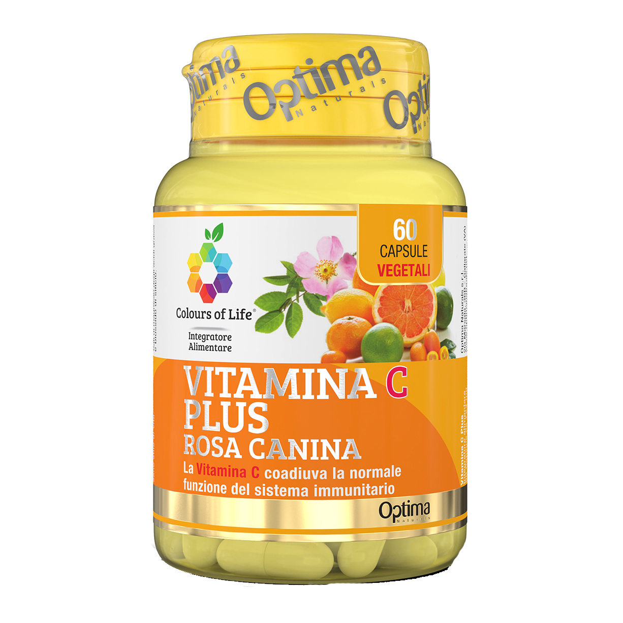 Colours of life vitamina c plus rosa canina 60 capsule vegetali 724 mg