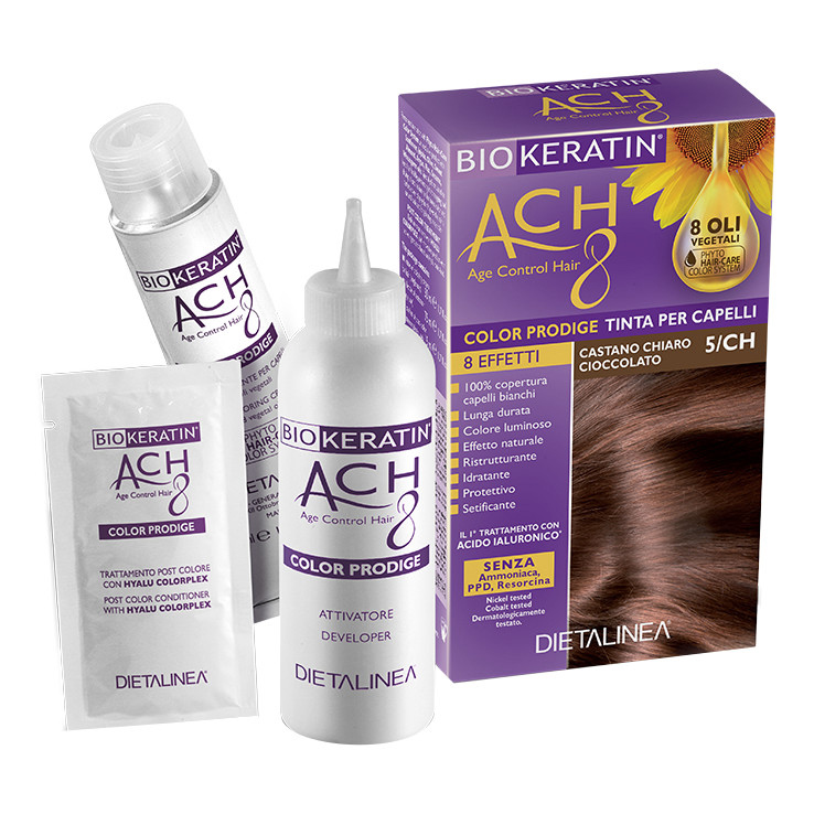 Biokeratin ach8 color prodige 5/r castano chiaro rame