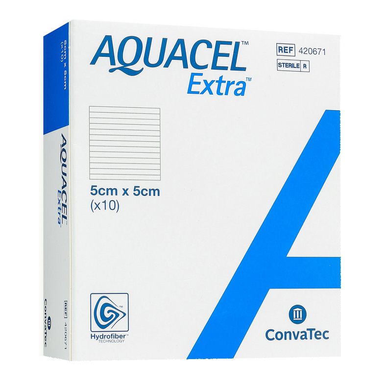 Aquacel extra medicazione con carbossimetilcellulosa sodica 5x5 cm 10 pezzi