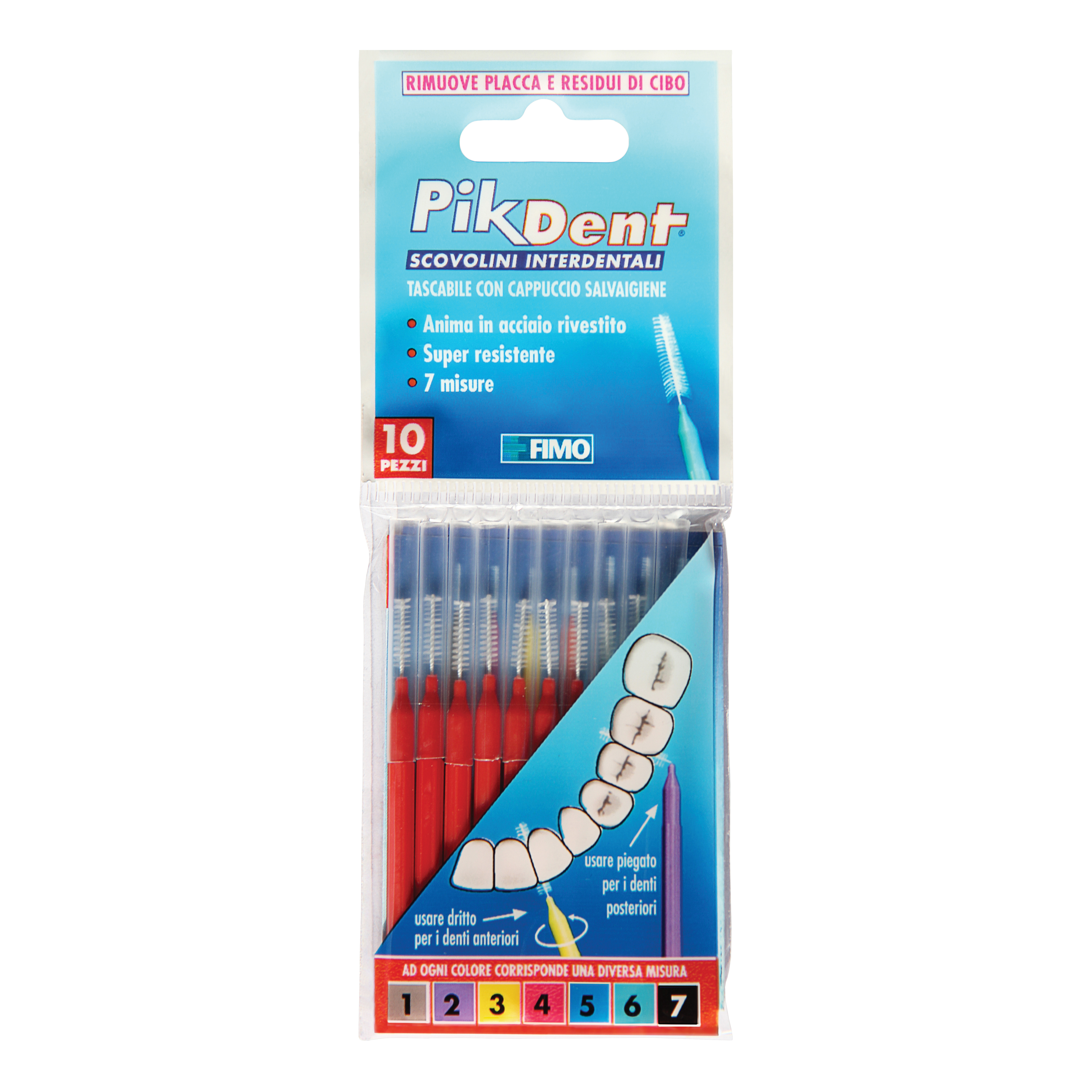 Pikdent scovolino 4 0,7mm rosso 10pz