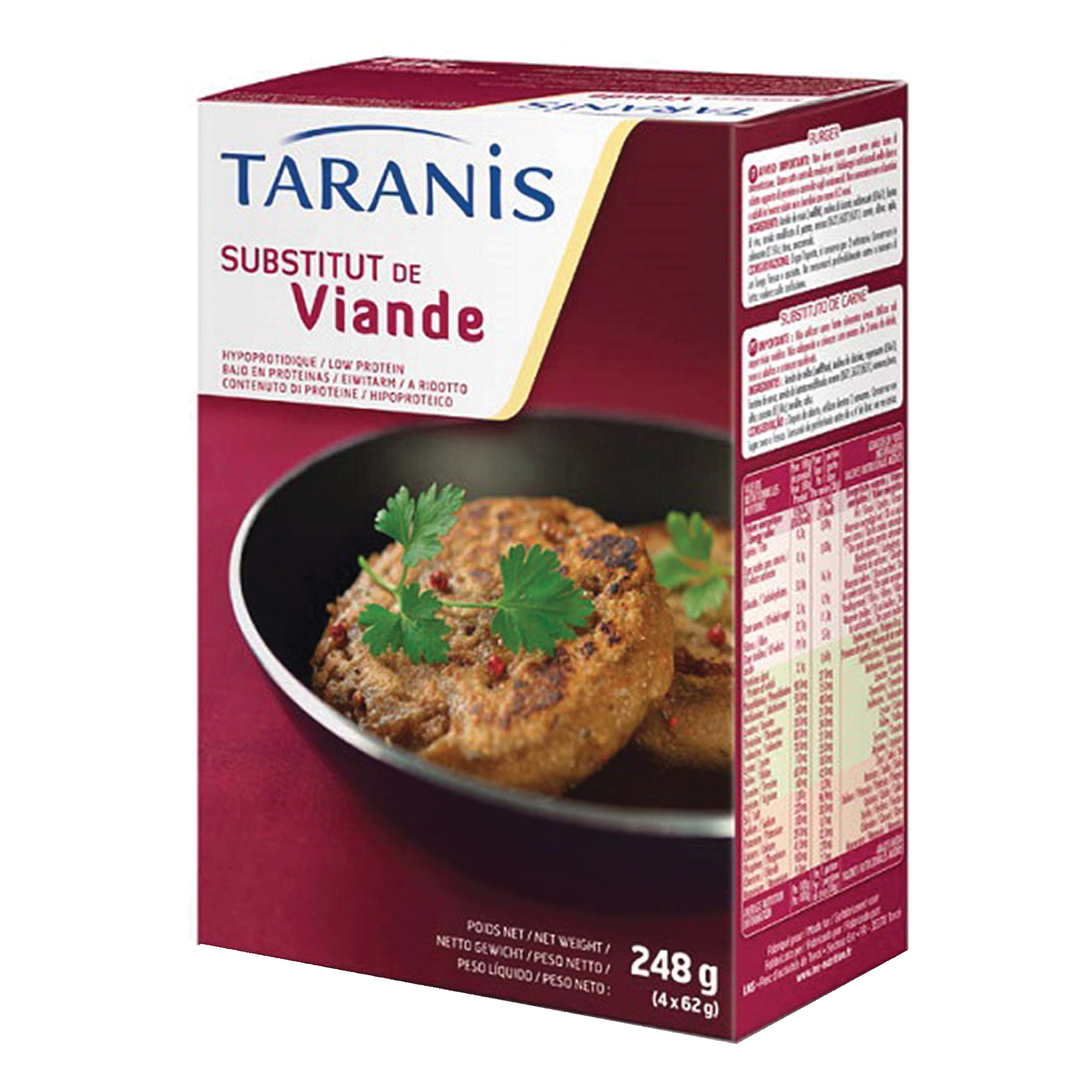 Taranis burger sostituto carne 4 x 62 g