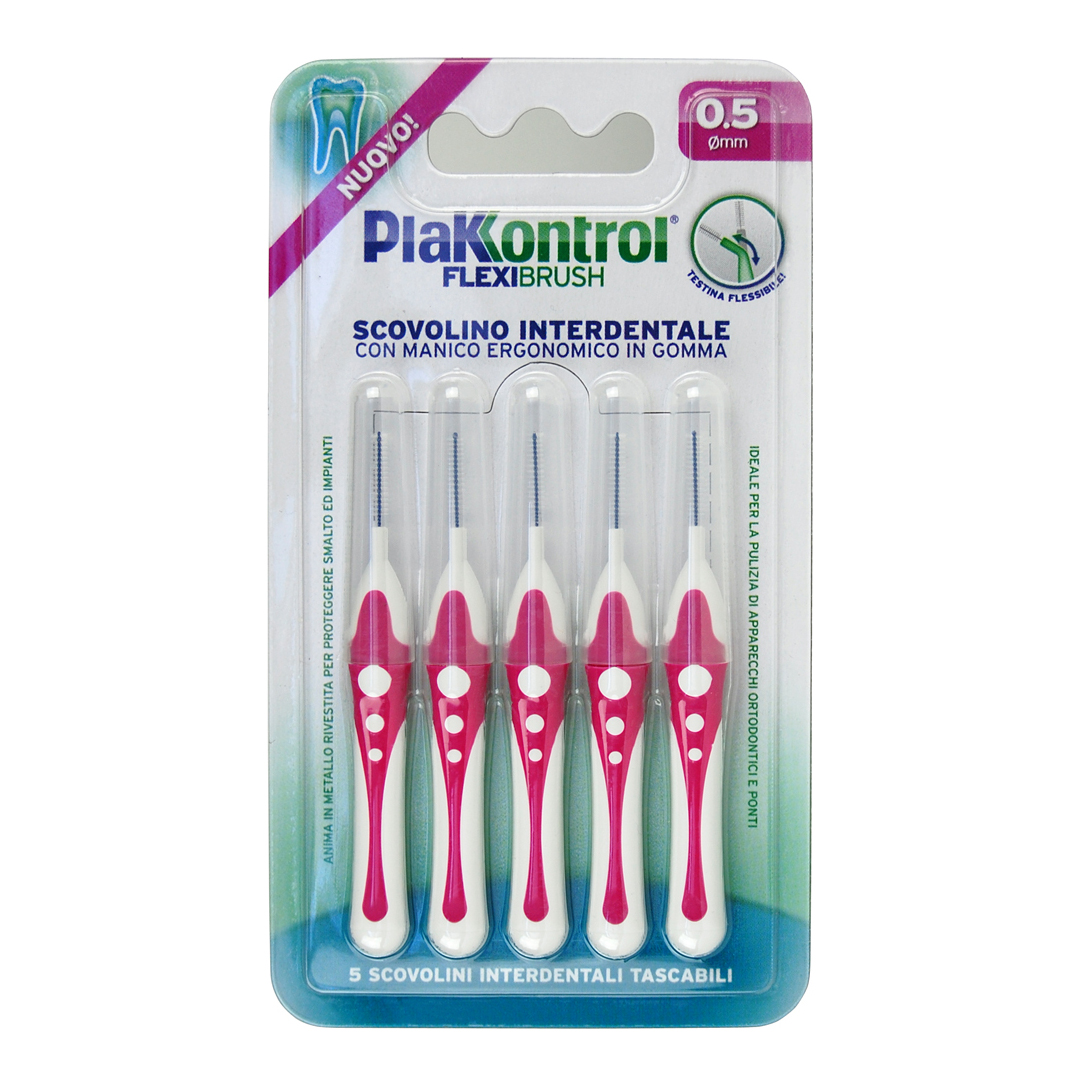 Plakkontrol scovolino interdentale flexi brush05 blister 5 pezzi