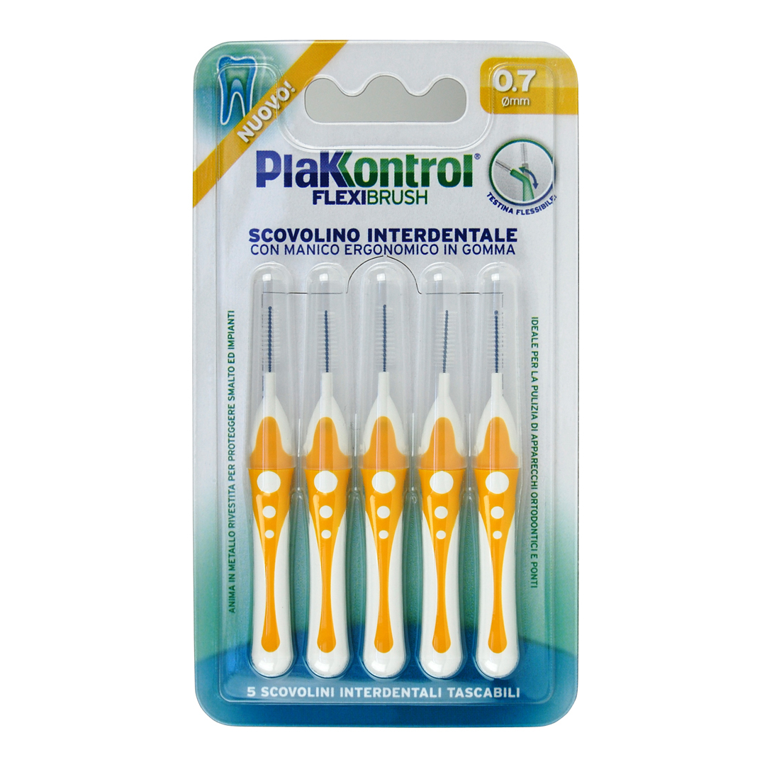 Plakkontrol scovolino interdentale flexi brush07 blister 5 pezzi
