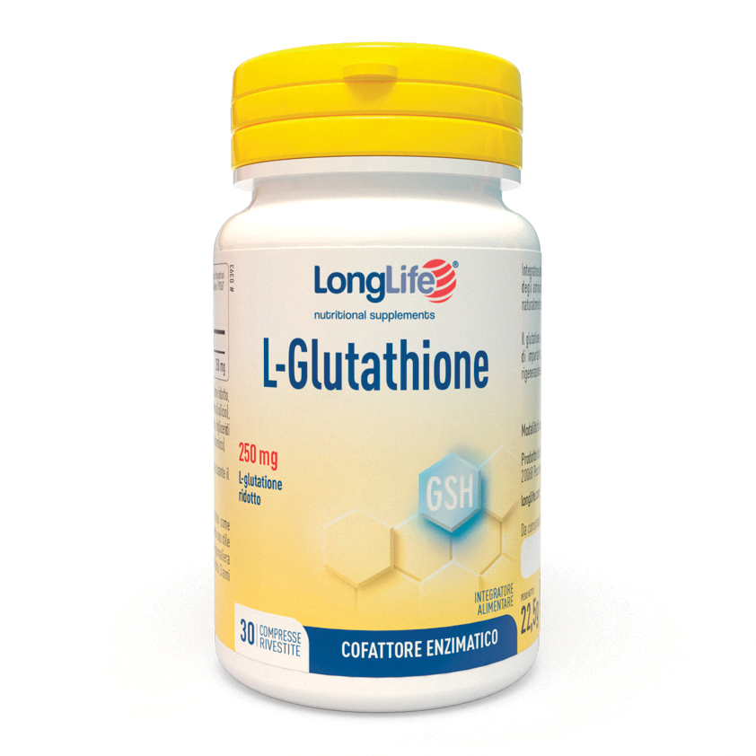 Longlife l-glutathione 250 mg 30 compresse