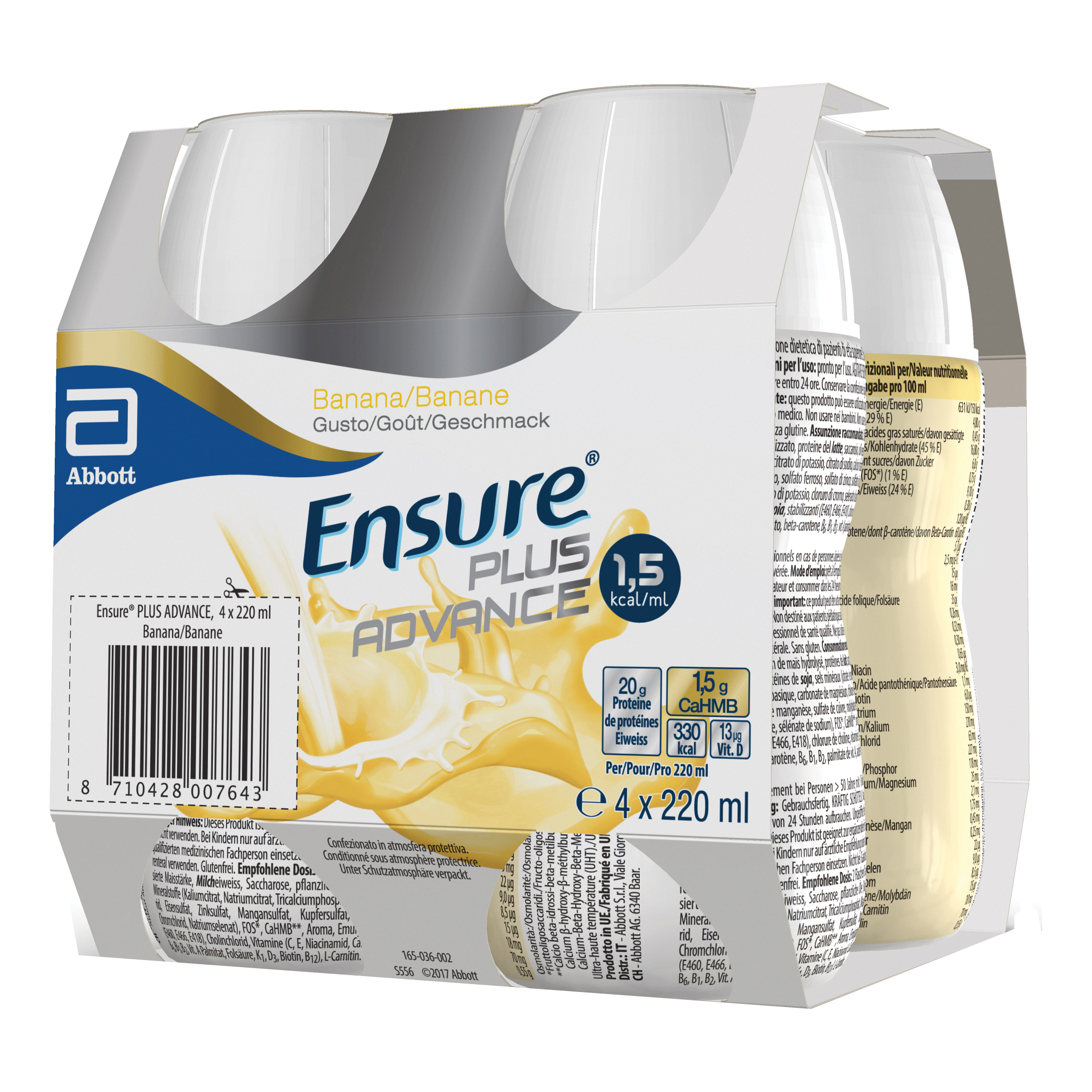 Ensure plus advance banana 4 bottiglie da 220 ml