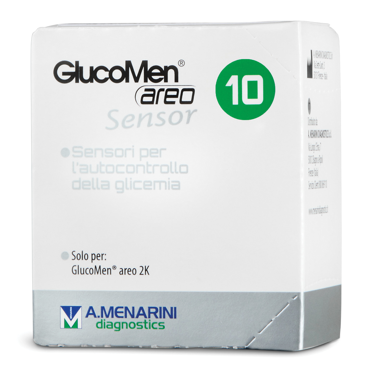 Strisce glucomen areo sensor per analisi del glucosio 10 pezzi