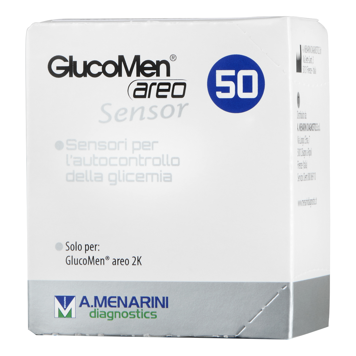 Strisce glucomen areo sensor per analisi del glucosio 50 pezzi