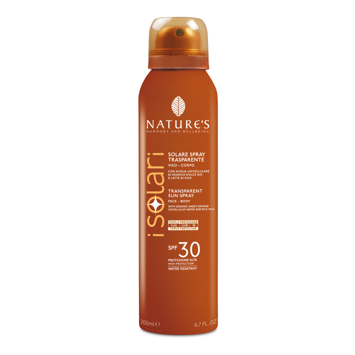 Nature's i solari spray trasparente spf30 200 ml