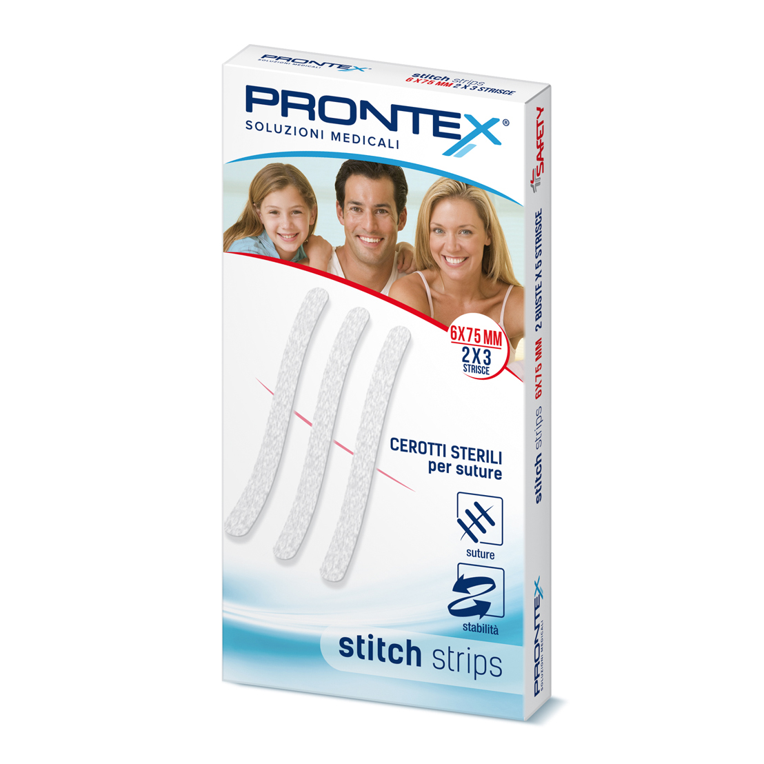 Prontex stitch strips 6x75 10 pezzi