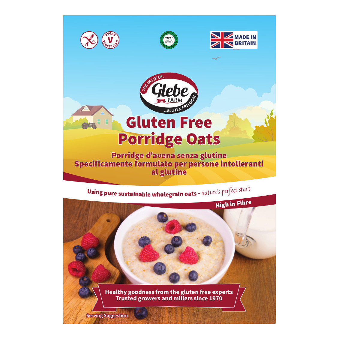 Glebe farm porridge avena 450 g