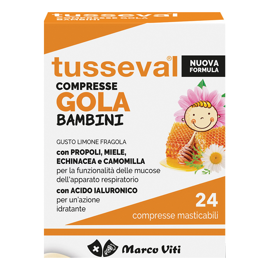 Tusseval gola bambini 24 compresse