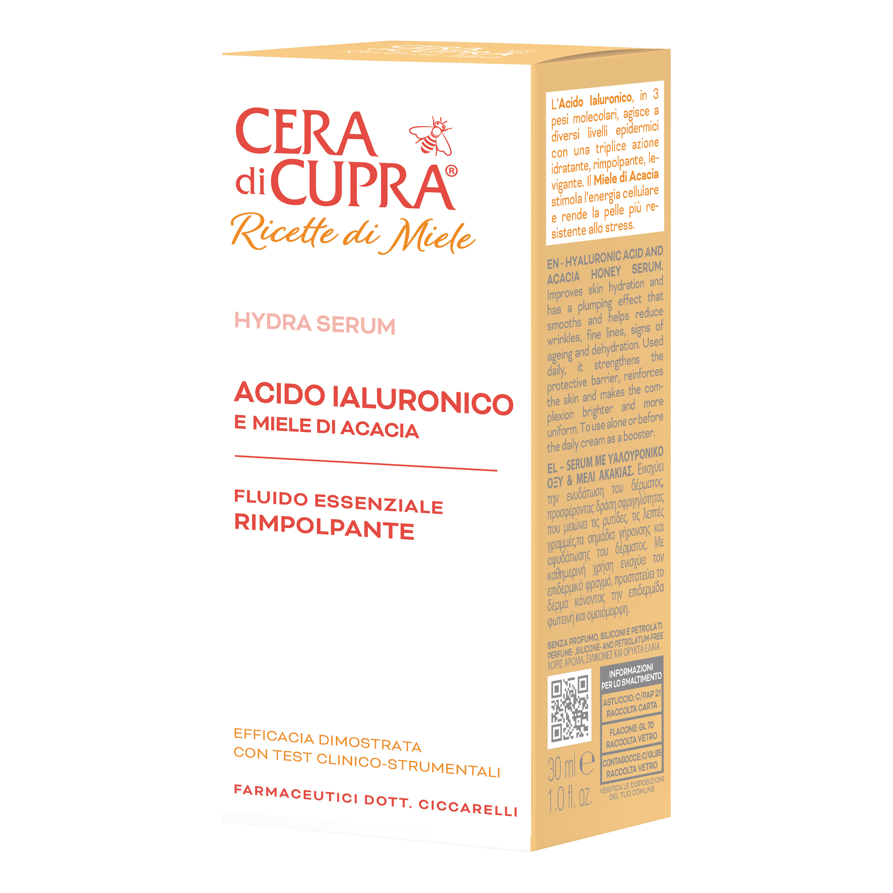 Cera di cupra siero acido ialuronico 30 ml
