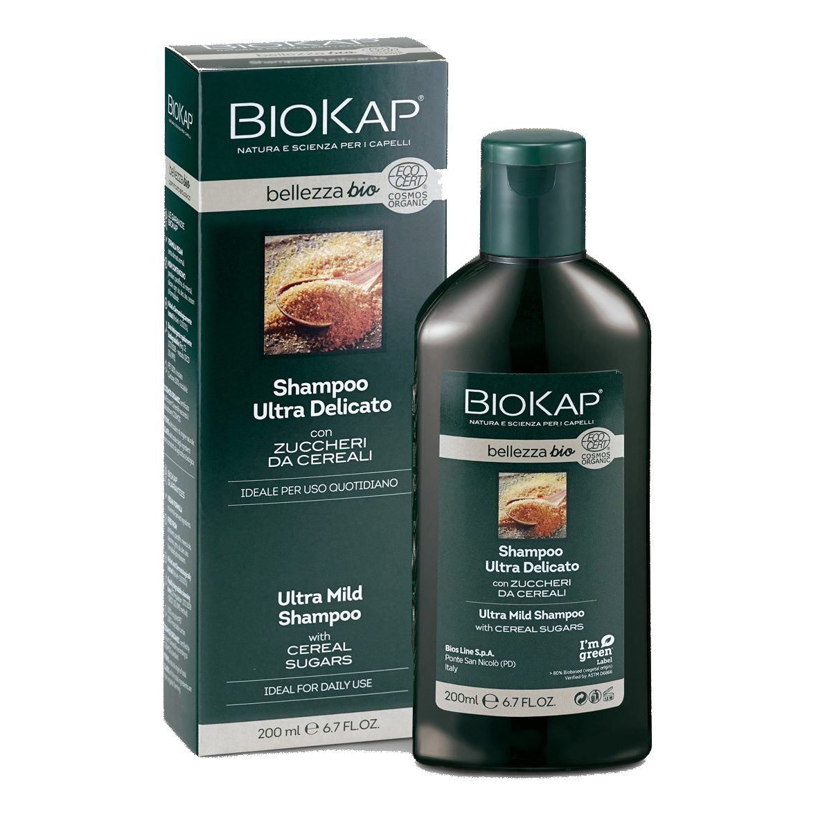 Biokap bellezza bio shampoo ultra delicato cosmos ecocert 200 ml