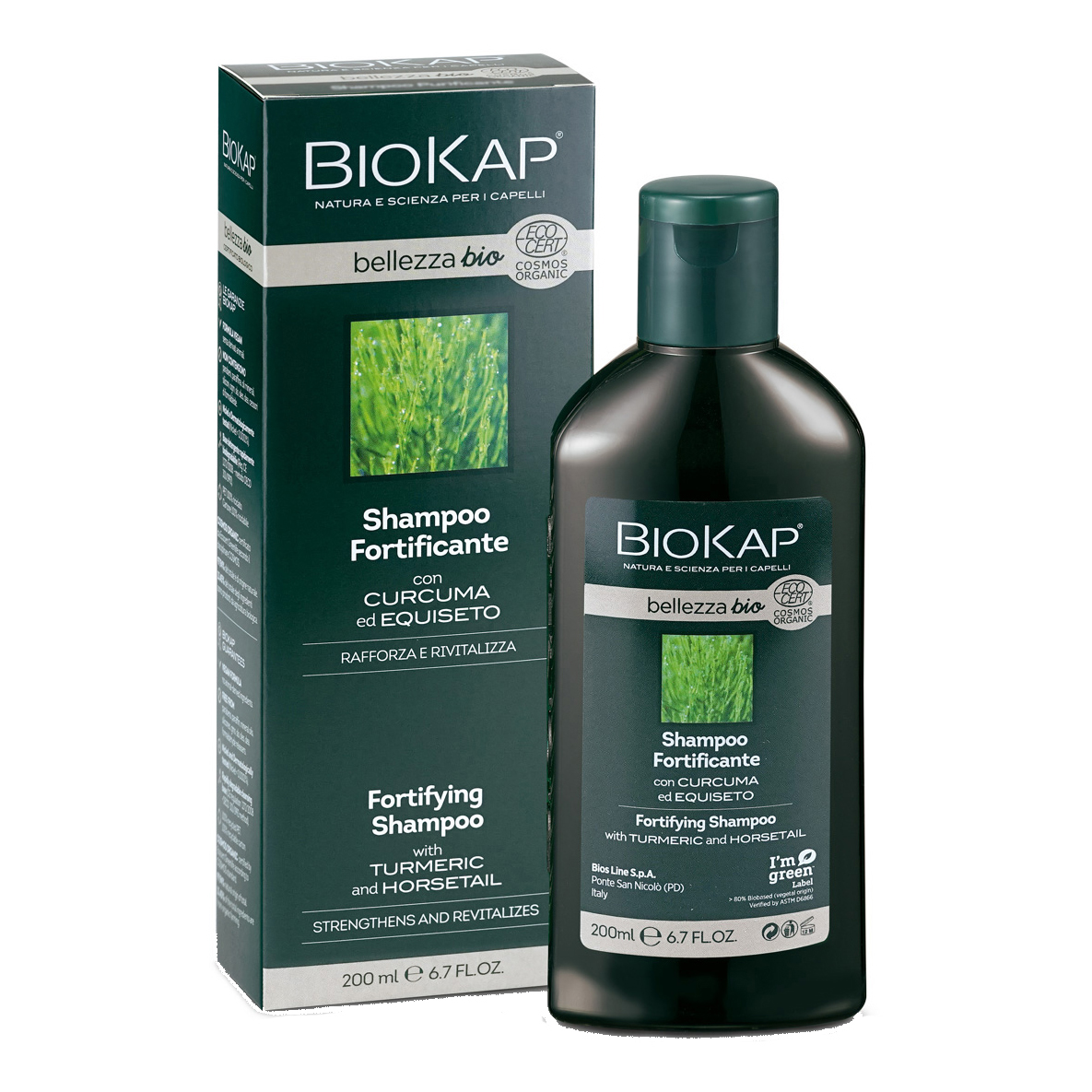 Biokap bellezza bio shampoo fortificante cosmos ecocert 200 ml