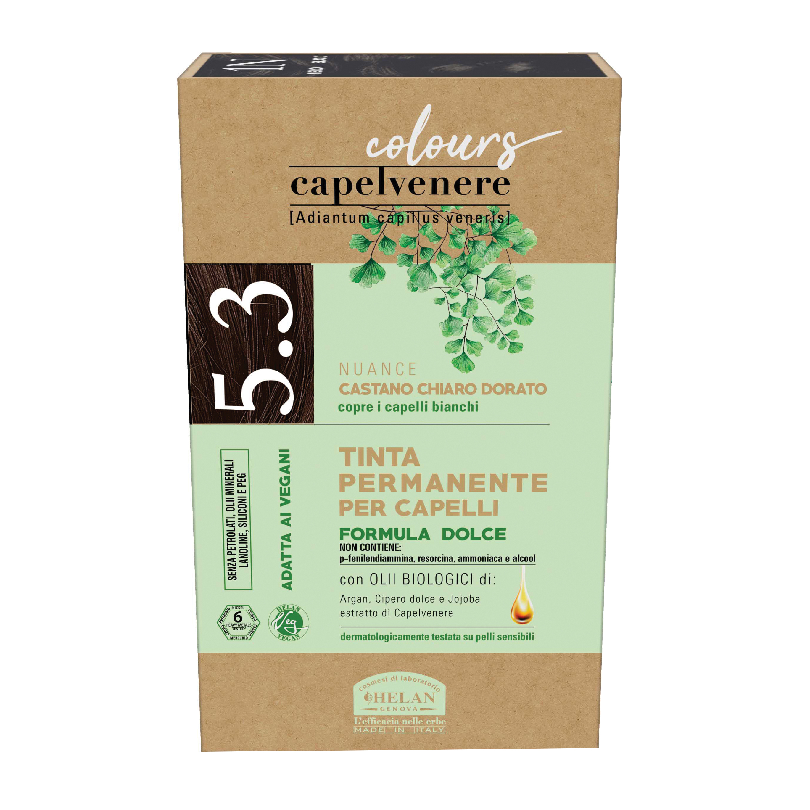 Capelvenere colours tinta capelli 5,3n castano chiaro dorato