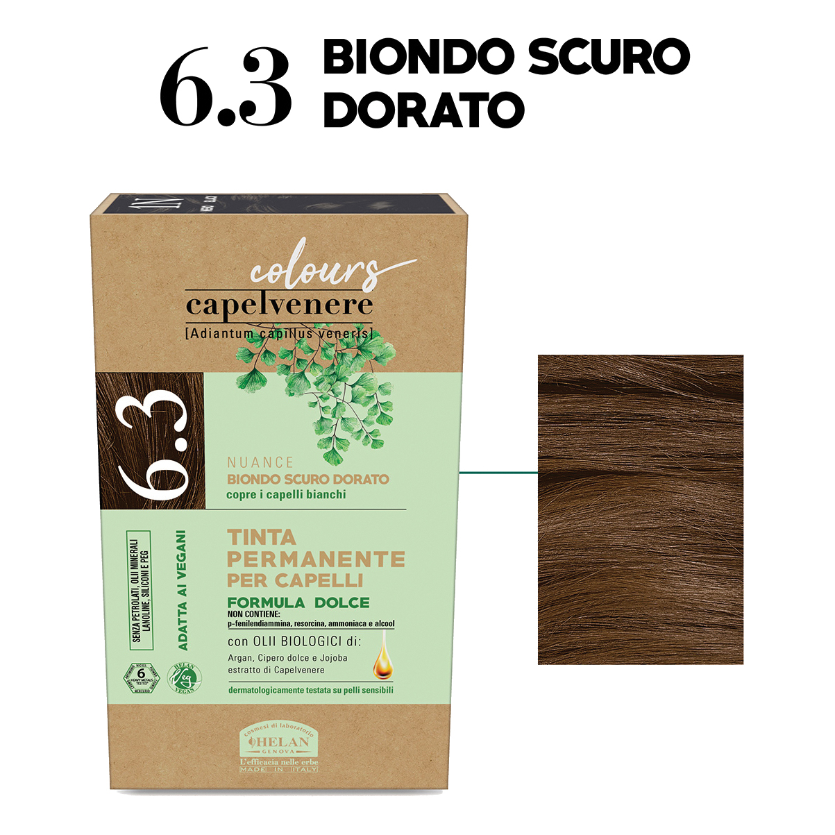 Capelvenere colours tinta capelli 6,3n biondo scuro dorato