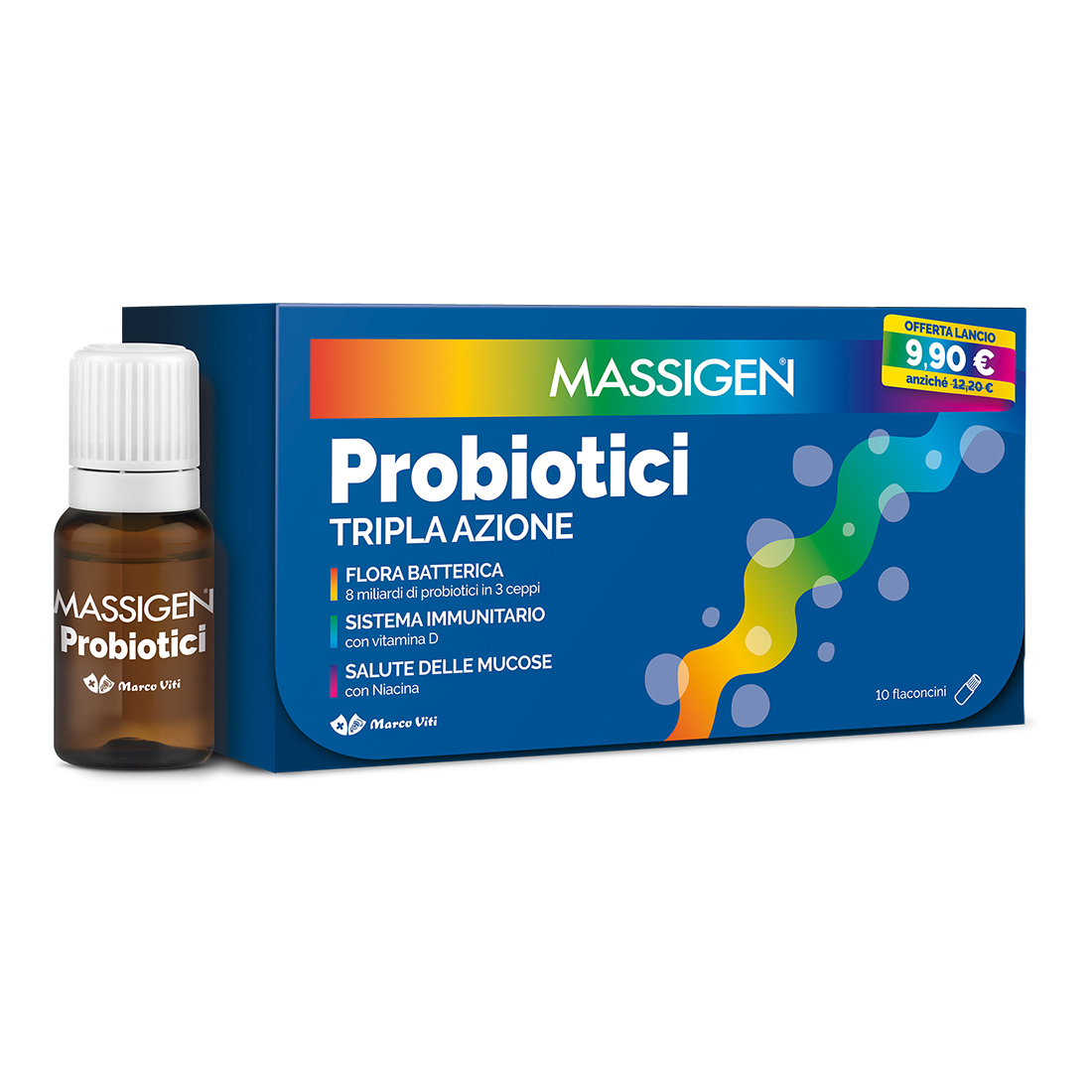 Massigen probiotici 10 flaconcini x 8 ml